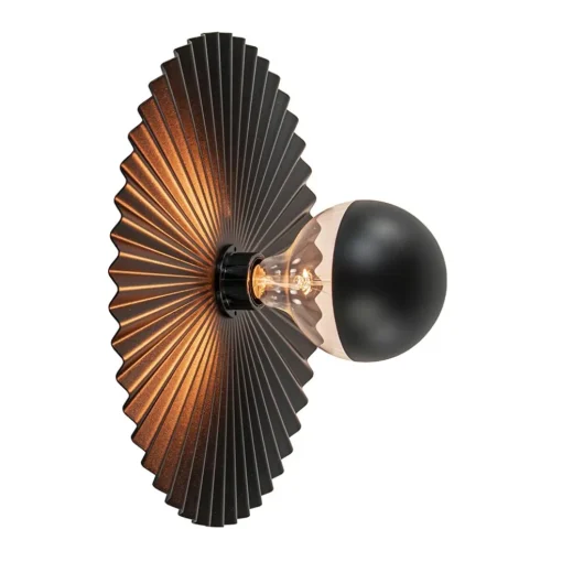 Wand/plafondlamp decoratief zwart