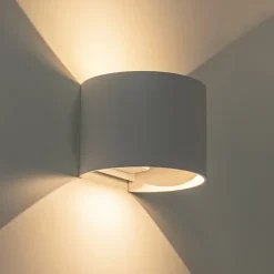 Witte LED Buitenlamp IP54 afgerond wit