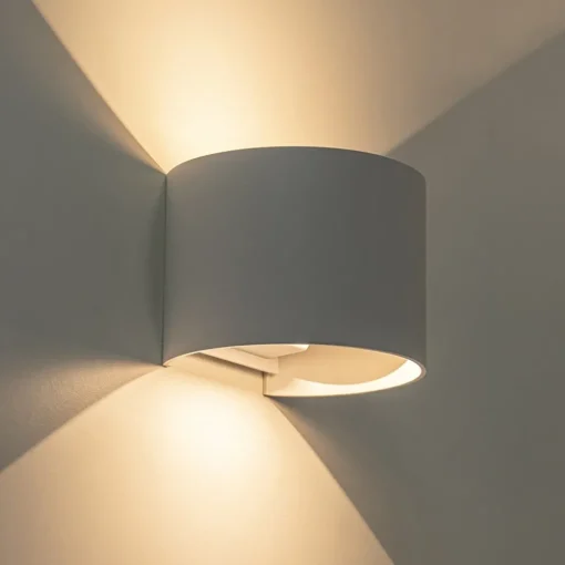 Witte LED Buitenlamp IP54 afgerond wit