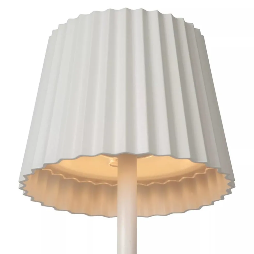 Witte tafellamp oplaadbaar inclusief dimbaar LED IP54