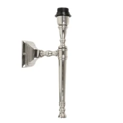Zilveren wandlamp Delhi fakkel
