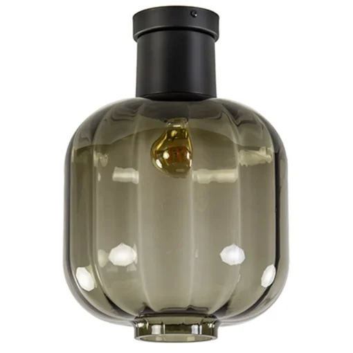 Zwart glazen plafondlamp luxury