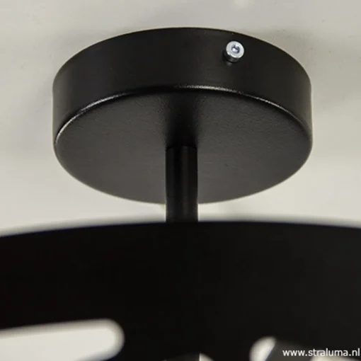 Zwart metalen plafondlamp Scandinavisch