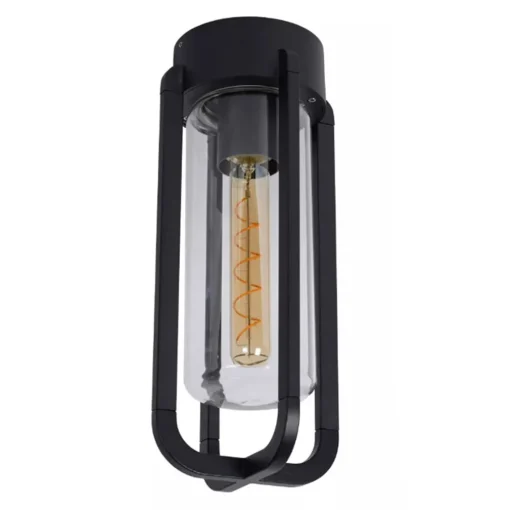 Zwarte buitenlamp plafond IP44
