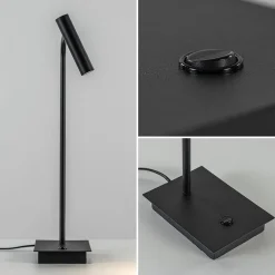 Zwarte bureaulamp met dimbaar LED verstelbaar