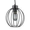 Zwarte draad hanglamp bol klein