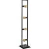 Zwarte metalen vloerlamp open frame