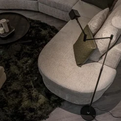 Zwarte vloerlamp-leeslamp LED dimbaar