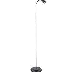 Zwarte vloer/leeslamp touch dimbaar
