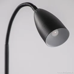 Zwarte vloer/leeslamp touch dimbaar